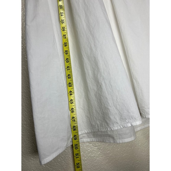 Tiered V Neck Short Sleeve Midi Dress Women's 4XL White Beach Boho Coastal - Picture 7 of 14